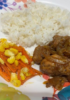 Foto resep Grilled Pepper Chicken with Corn & Carrot