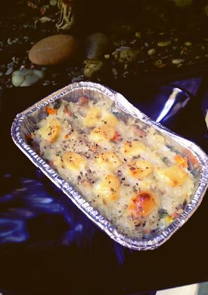 Foto resep Nasi panggang bawal keju