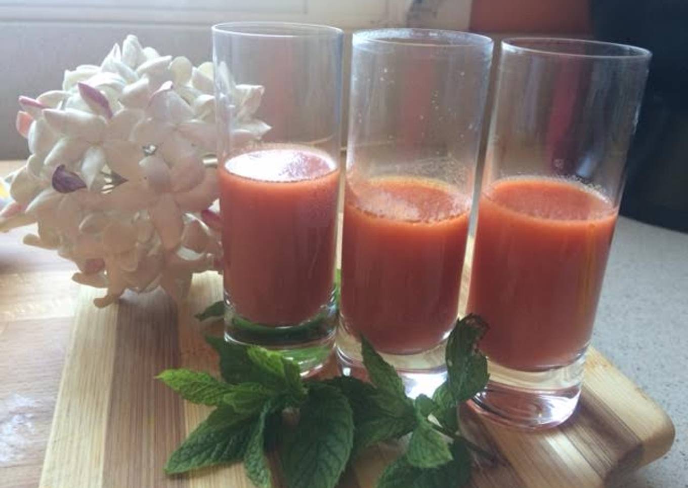 Chupitos de gazpacho de sandía