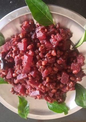 பீட்ரூட் சுண்டல் (Beetroot sundal Recipe in Tamil) செய்முறை முக்கிய புகைப்படம்