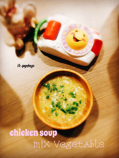 Hình của món Soup gà rau củ.