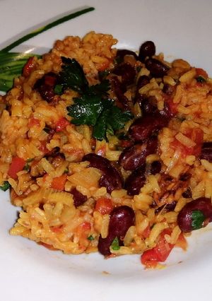 Babos rizs, curryvel fűszerve recept fotója