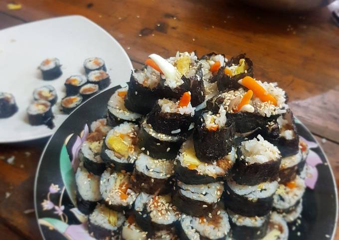 Cara Gampang Membuat Kimbab rasa indonesia yang Enak Banget