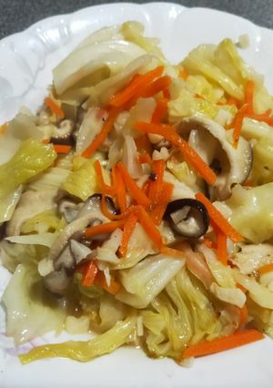 蒜香高麗菜 的食譜成品照片