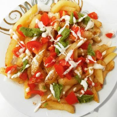 Papas fritas a la mexicana Receta de Rubén Martín- Cookpad