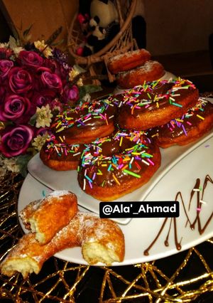 صورة لوصفة دوناتس الشوكولاته