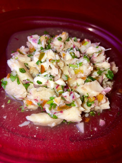 Una foto de Ceviche de pescado cocido