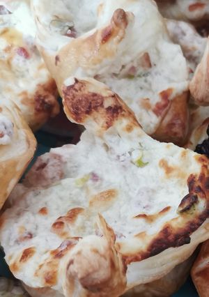Sajtos baconos leveles tészta recept fotója
