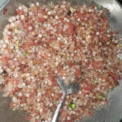 A picture of Beet potato sago.