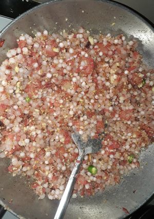 A picture of Beet potato sago.