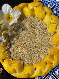 عکسی از دستور نان با خمیر جادویی و خشخاش