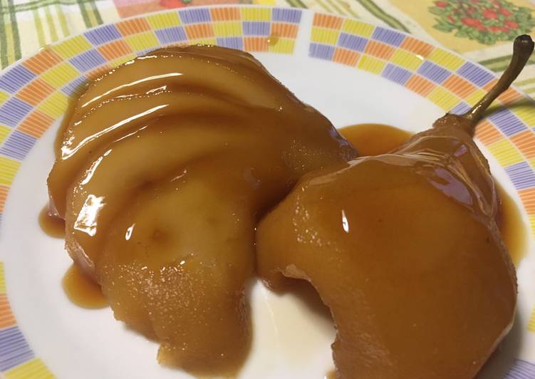 Pere cotte al vinsanto (con riduzione di vinsanto)