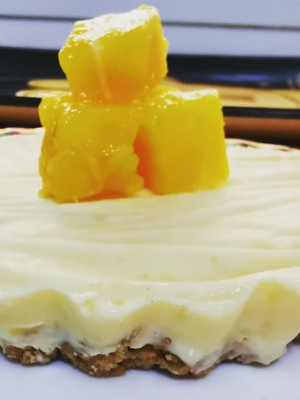 Easy Way Make Single Serving Frozen Mango Sorbet Cheesecake (no bake) the Can Spoil the Tongue You can take Joss in your mouth