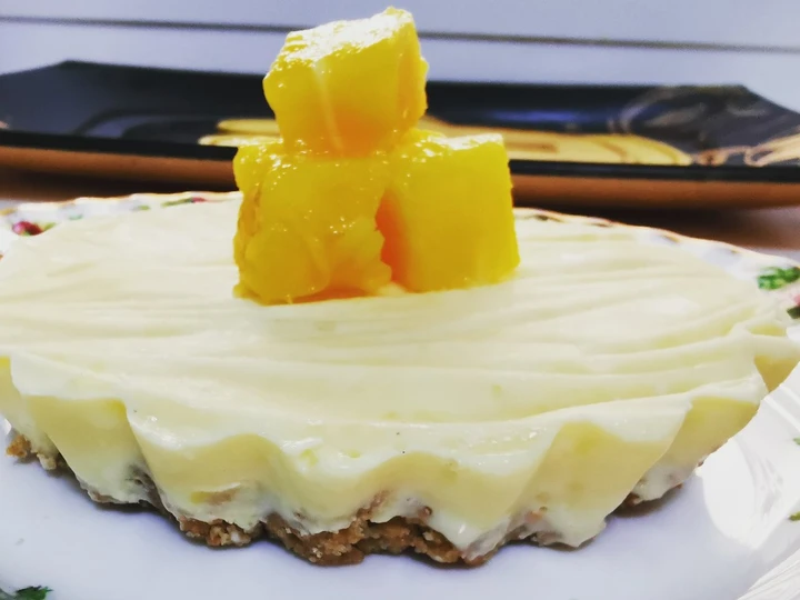 Easy Way Make Single Serving Frozen Mango Sorbet Cheesecake (no bake) the Can Spoil the Tongue You can take Joss in your mouth