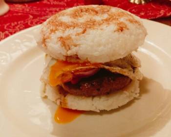 New Recipe Beef Rice Burger Practical Delicious