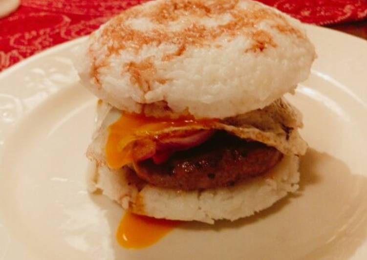 Simple Way to Prepare Homemade Beef Rice Burger