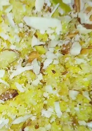 A picture of Egg and coconut halwa #foodies&friends I love meetha.