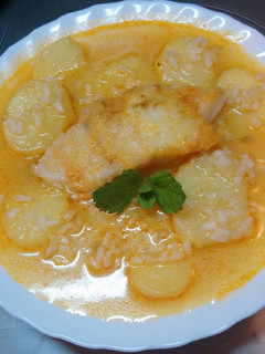 Una foto de Patatas con bacalao
