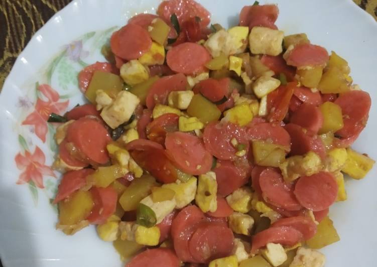 Tumis Sosis Tahu