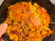 A picture of cornbread casserole