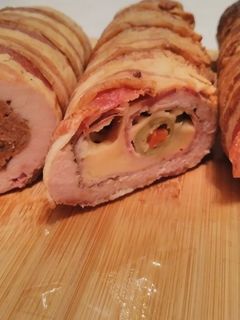 Töltött pulykamell recept fotója