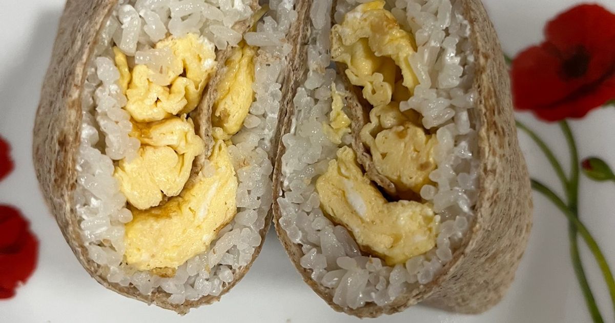 Wraps Made With Leftover Rice Egg & Rice Leftover Wrap Recipe by Simi and Milo - Cookpad