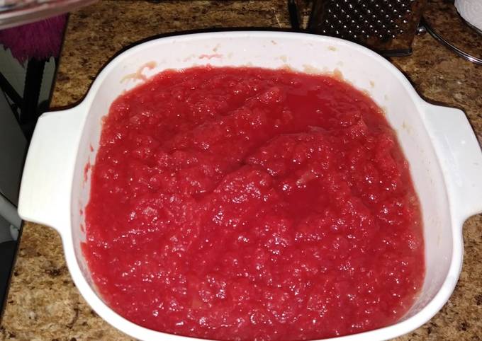 Spicy Cinnamon "RedHot" Homemade Applesauce