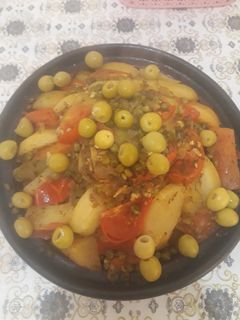 صورة لوصفة طاجين الخضر مشكلة