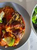 Flan Brocoli - Saumon et Ratatouille au chorizo