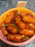 Salchichas coreanas (Sausage yachae bokkeum)