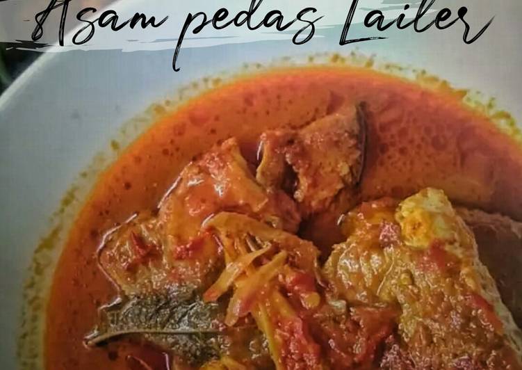 Langkah Langkah Memasak Asam pedas Lailer yang Lezat