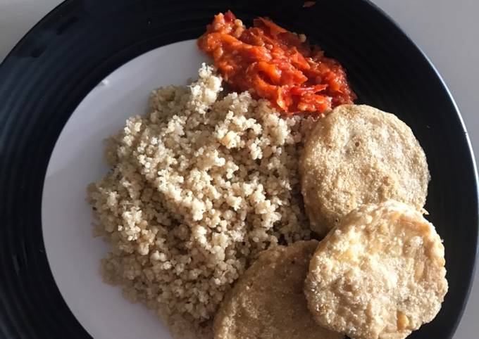 Nasi Tiwul Tempe Plelek