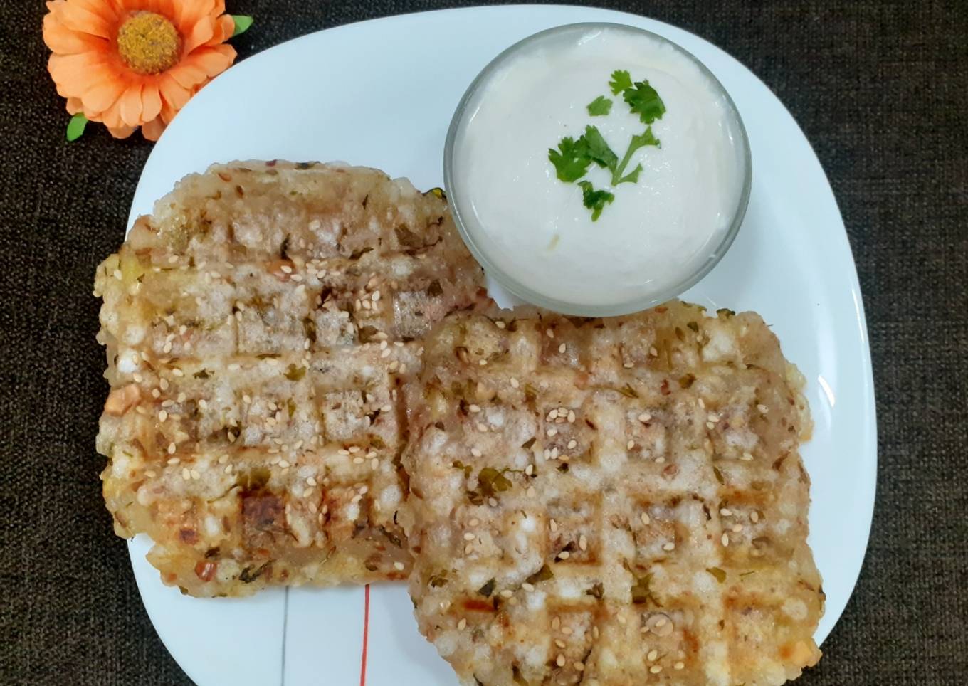 Farali Sabudana Waffle