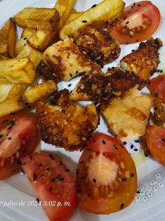 Una foto de Solomillo de pollo crujiente, marinado en salsa teriyaki