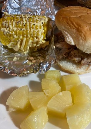 A picture of Slow cooked Kahala Pork.