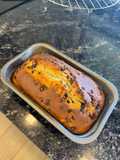 Budín de banana y chocolate