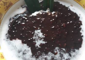 Caranya Menyajikan Bubur ketan hitam Praktis Enak