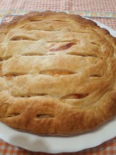 Una foto de Hojaldre relleno de jamón cocido y quesos