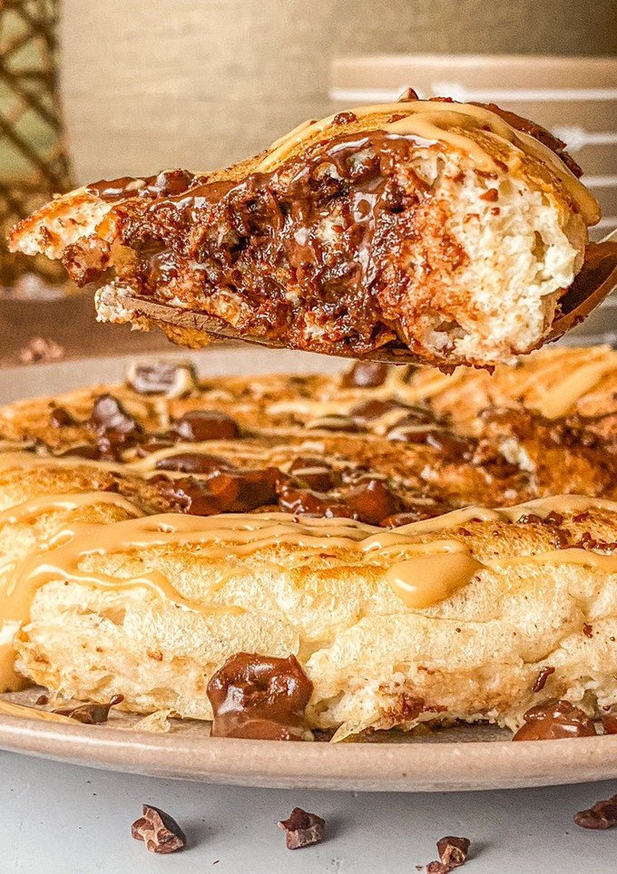 Una foto de Maxi tortita Chip-cookie 4 ingredientes