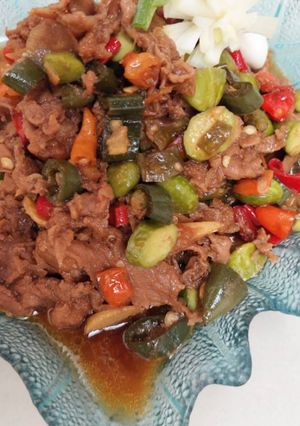 Foto resep Tumis Daging Pete Pedas