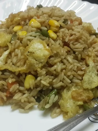 Easy Way Prepare Recipe Sweet corn veg and egg drop fried rice that is Really Delicious, So Delicious}