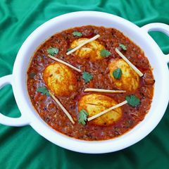 A picture of Achari Egg Masala Curry.