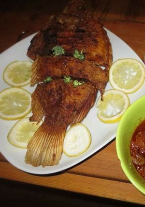 A picture of Fried Fish(tilapia).