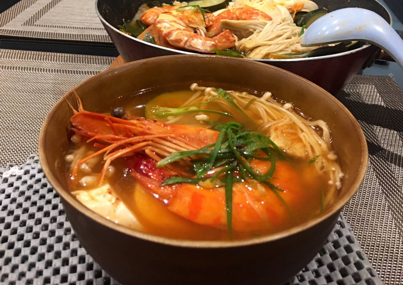 Resep Sup udang ala Korea Anti Gagal