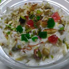 A picture of Tutti frutti dry fruits shreekhand.