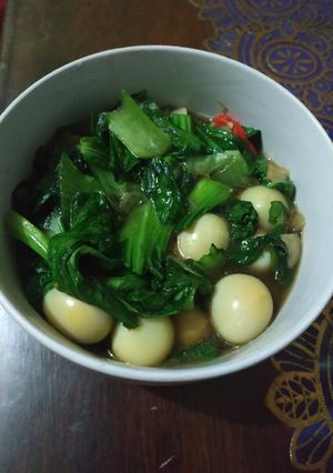 Foto resep 28.sawi sendok tumis telur puyuh simple dan cepat
