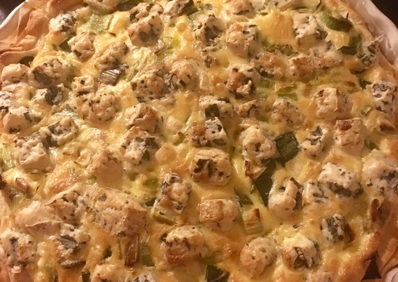 Tarte poireaux fourme d'ambert