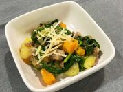 A picture of spinach and butternut