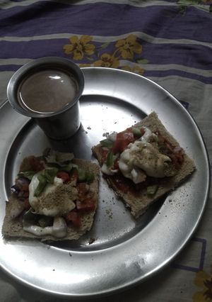 A picture of Bread pizza(healthy Pizza).