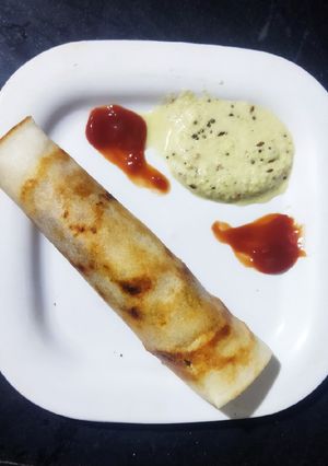 A picture of Paneer Mutter Dosa.